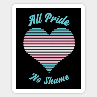 All Pride No Shame - Transgender Flag Sticker